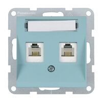 MECANISM PRIZA TELEFON 2xCAT3 cu ETICHETA KARRE PLUS 55 SOFT TOUCH TURCOAZ