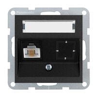 MECANISM PRIZA CAT6 cu ETICHETA KARRE PLUS 55 NEGRU