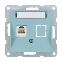 MECANISM PRIZA CAT6 cu ETICHETA KARRE PLUS 55 SOFT TOUCH TURCOAZ