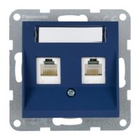MECANISM PRIZA 2xCAT5e cu ETICHETA KARRE PLUS 55 SOFT TOUCH OCEAN