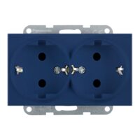 MECANISM PRIZA SCHUKO DUBLA KARRE PLUS 55  SOFT TOUCH OCEAN