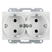 MECANISM PRIZA SCHUKO DUBLA KARRE PLUS 55 SOFT TOUCH SEASHELL