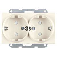 MECANISM PRIZA SCHUKO DUBLA PROT. COP. KARRE PLUS 55 BEJ