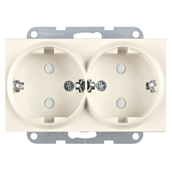 MECANISM PRIZA SCHUKO DUBLA PROT. COP. KARRE PLUS 55 BEJ
