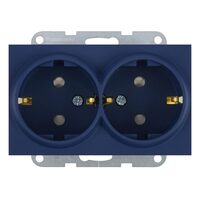 MECANISM PRIZA SCHUKO DUBLA PROT. COP. KARRE PLUS 55 SOFT TOUCH OCEAN