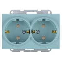 MECANISM PRIZA SCHUKO DUBLA PROT. COP. KARRE PLUS 55 SOFT TOUCH TURCOAZ