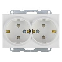 MECANISM PRIZA SCHUKO DUBLA PROT. COP. KARRE PLUS 55 SOFT TOUCH SEASHELL