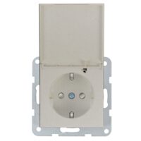 MECANISM PRIZA SCHUKO cu CAPAC PROT. COP QC KARRE PLUS 55 BRONZ