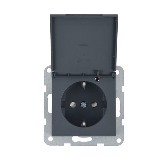 MECANISM PRIZA SCHUKO cu CAPAC PROT. COP QC KARRE PLUS 55 SOFT TOUCH NIGHT