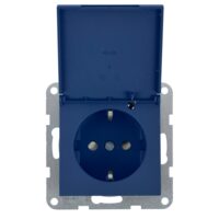 MECANISM PRIZA SCHUKO cu CAPAC PROT. COP QC KARRE  PLUS 55 SOFT TOUCH OCEAN
