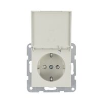 MECANISM PRIZA SCHUKO cu CAPAC PROT. COP QC KARRE PLUS 55 SOFT TOUCH SANDSTONE