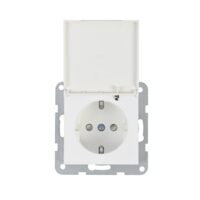 MECANISM PRIZA SCHUKO cu CAPAC PROT. COP QC KARRE PLUS 55 SOFT TOUCH SEASHELL