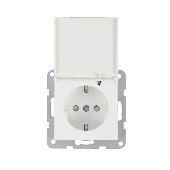 MECANISM PRIZA SCHUKO cu CAPAC PROT. COP QC KARRE PLUS 55 SOFT TOUCH SEASHELL