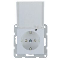 MECANISM PRIZA SCHUKO cu CAPAC PROT. COP QC KARRE PLUS 55 SILVER