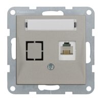 MECANISM PRIZA TELEFON CAT3 cu ETICHETA  KARRE PLUS 55 BRONZ