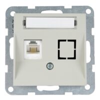 MECANISM PRIZA TELEFON CAT3 cu ETICHETA KARRE PLUS 55 SOFT TOUCH SANDSTONE