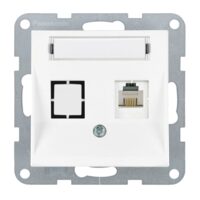PRIZA TELEFON CAT3 cu ETICHETA MEC. KARRE PLUS 55 ALB