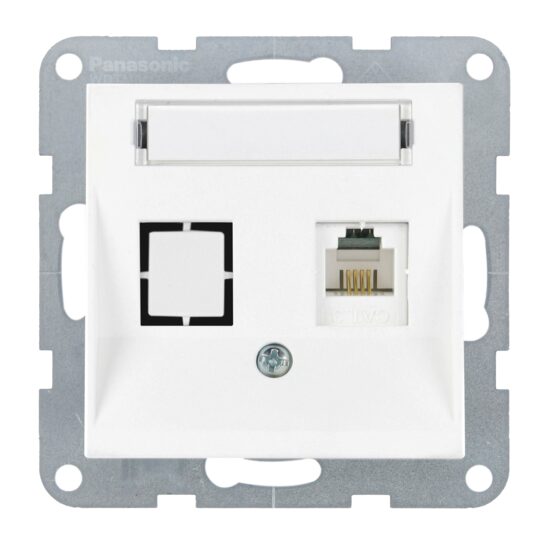 PRIZA TELEFON CAT3 cu ETICHETA MEC. KARRE PLUS 55 ALB