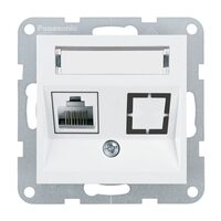 MECANISM PRIZA CAT5e TELEFON cu ETICHETA KARRE PLUS 55 ALB