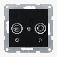 MECANISM PRIZA SATELIT+TV FINALA KARRE PLUS 55 NEGRU