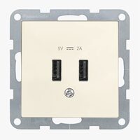 PRIZA USB 5V-2A MEC. KARRE PLUS 55 BEJ