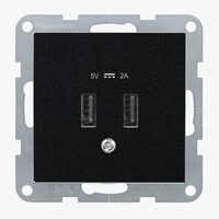 PRIZA USB 5V-2A MEC. KARRE PLUS 55 NEGRU