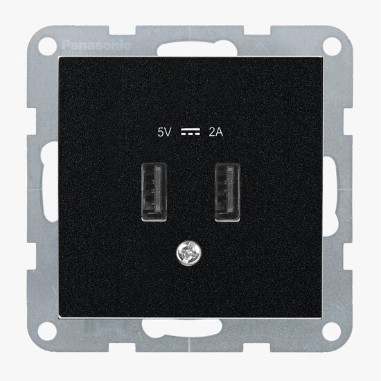 PRIZA USB 5V-2A MEC. KARRE PLUS 55 NEGRU