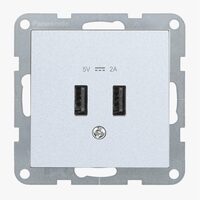 PRIZA USB 5V-2A MEC. KARRE PLUS 55 SILVER