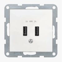 PRIZA USB 5V-2A MEC. KARRE PLUS 55 ALB