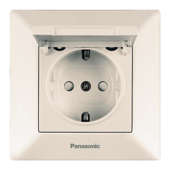 PRIZA SCHUKO CU CAPAC ARKEDIA PANASONIC BEJ