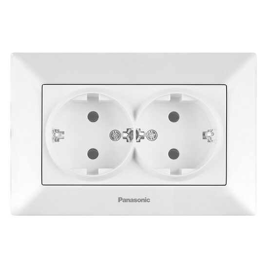 PRIZA SCHUKO DUBLA ARKEDIA  PANASONIC ALB