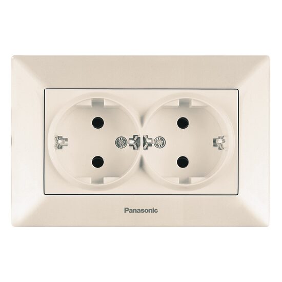 PRIZA SCHUKO DUBLA ARKEDIA  PANASONIC BEJ