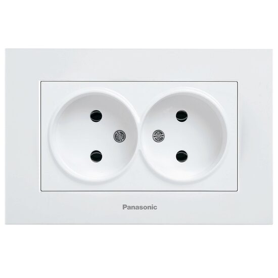 PRIZA DUBLA KARRE PLUS PANASONIC ALB