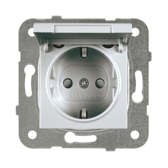 MECANISM PRIZA SCHUKO CAP. KARRE PLUS SILVER PANASONIC