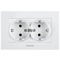 PRIZA SCHUKO DUBLA KARRE PLUS PANASONIC ALB