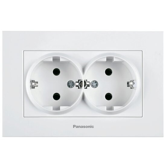 PRIZA SCHUKO DUBLA KARRE PLUS PANASONIC ALB