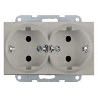 MECANISM PRIZA SCHUKO DUBLA KARRE PLUS PANASONIC BRONZ