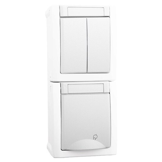 PRIZA SCHUKO+COMUTATOR IP54 PACIFIC ALB
