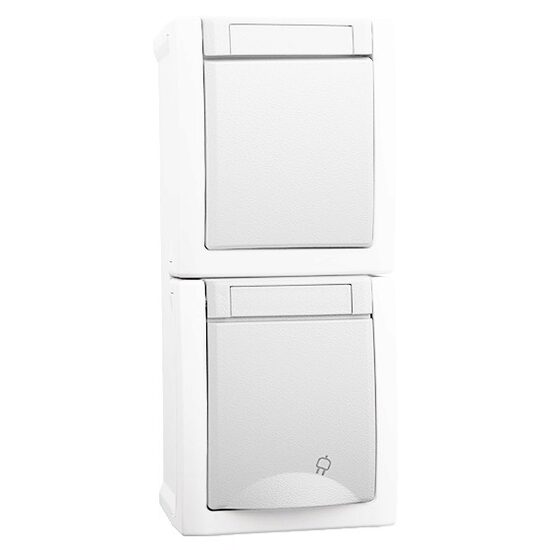 PRIZA SCHUKO+INTRERUPATOR IP54 PACIFIC ALB