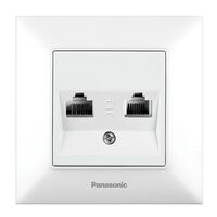 PRIZA DATE DUBLA DUBLA CAT5e ARKEDIA SLIM ALB PANASONIC