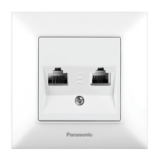 PRIZA DATE DUBLA DUBLA CAT5e ARKEDIA SLIM ALB PANASONIC