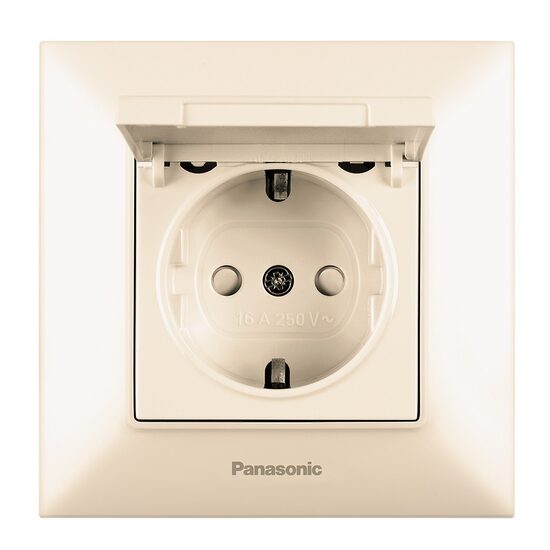 PRIZA SCHUKO CU CAPAC 16A  ARKEDIA SLIM BEJ