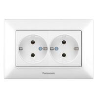 PRIZA SCHUKO DUBLA 16A  ARKEDIA SLIM ALB PANASONIC