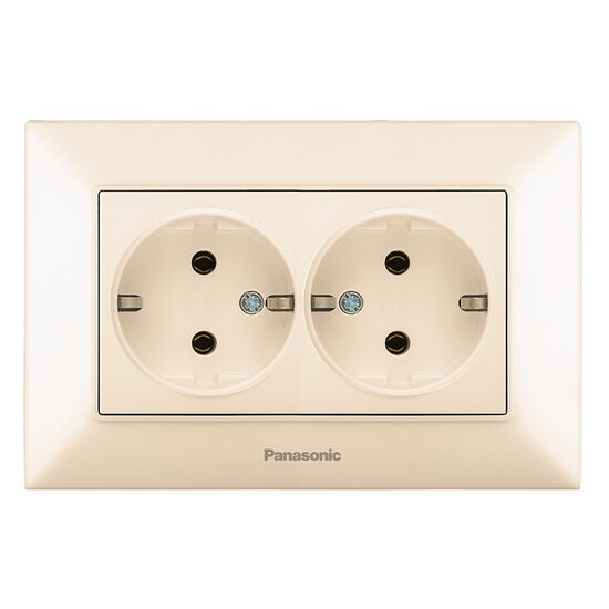PRIZA SCHUKO DUBLA 16A  ARKEDIA SLIM BEJ PANASONIC