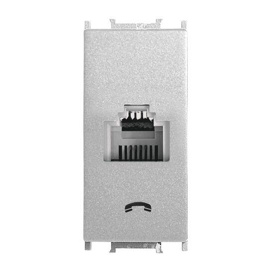 PRIZA TELEFON MODULAR ALB METALIC 1M