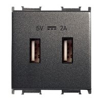 PRIZA USB 5V-2A  MODULAR NEGRU 2M PANASONIC