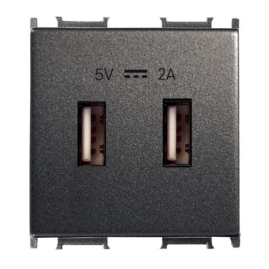 PRIZA USB 5V-2A  MODULAR NEGRU 2M PANASONIC