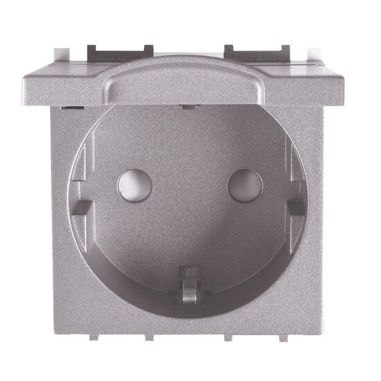 PRIZA SCHUKO CU CAPAC MODULAR ANTRACIT 2M