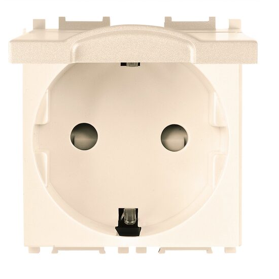PRIZA SCHUKO CU CAPAC MODULAR BEJ 2M