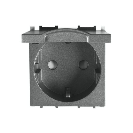PRIZA SCHUKO CU CAPAC MODULAR NEGRU 2M PANASONIC